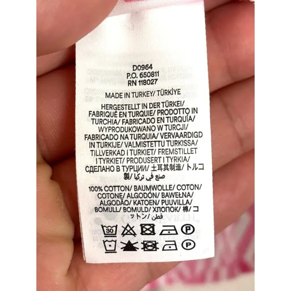 Boden Womens 8 Pink White Amy Sleeveless Belted Abstract Midi Shirt Dress - Picture 7 of 9